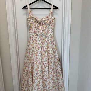 House of CB Ivory Meadow Print Sundress